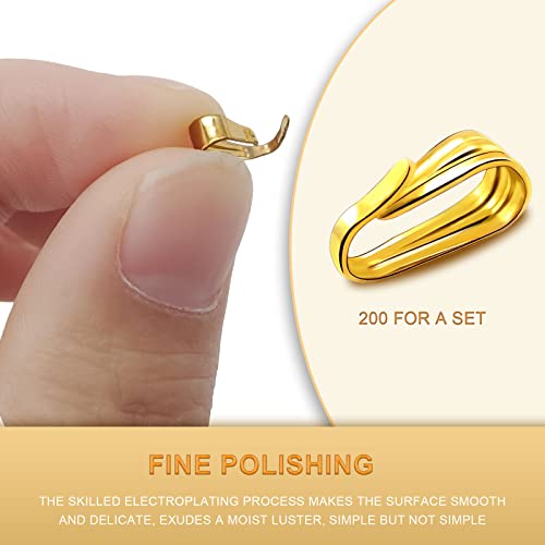 Blmhtwo 200Pcs Pinch Bails For Jewelry Making, Necklace Pendant Clasp Clasps For Jewelry Making Metal Pinch Clip Bail Clasp Pendant Nail Connector For Necklace Jewelry Pendant Diy Production #TOP1