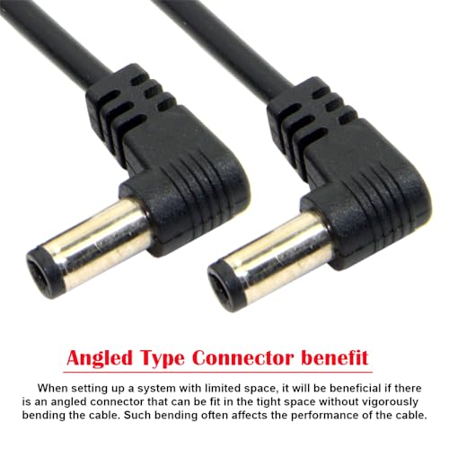Cable DC Power 5.5 x 2.1mm macho ángulo 60cm miniatura 2