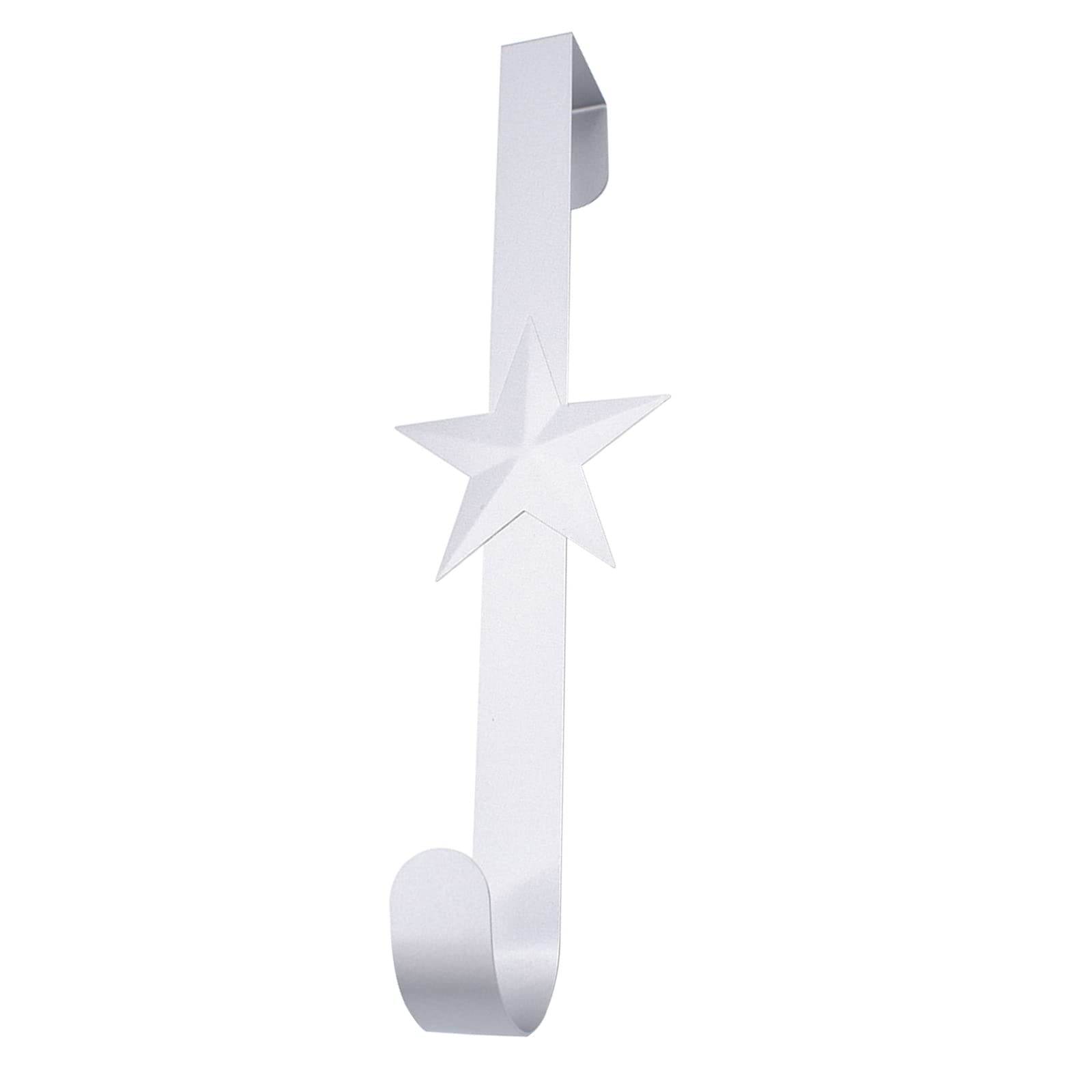 Trixes Silver Wreath Hanger Christmas Star - Over The Door Hanger Hook For Xmas Wreath Hook - Christmas Wreath Door Hanger For Home, Office, Or Xmas Party Front Door - Christmas Outdoor Decoration