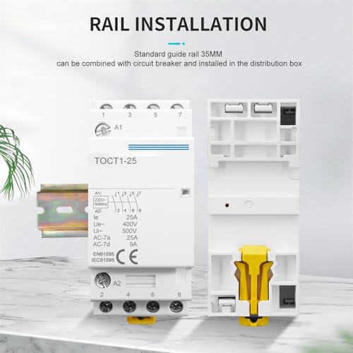 Contacteur modulaire pour chauffage et chauffe-eau 25A 4NO sur rail DIN - 3