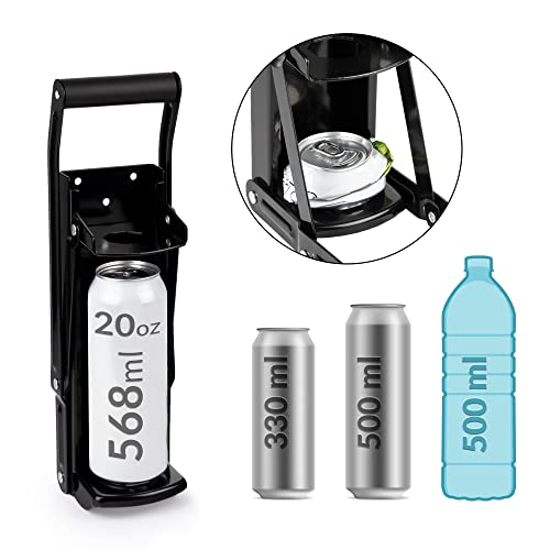 Froster Can Crusher MAX, Crushes 20 oz Cans 568ml Pint Beer Can, Plastic Bottle Crusher for Recycling, Wall Mounted, Sturdy - Image 4