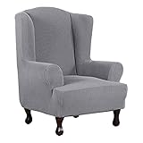 ohrensessel rot kariert mit hocker Unsere Ohrensessel Slipcovers können dazu beitragen, Ihre Möbel vor dem täglichen Reißen zu schützen, verschüttet, Flecken und so weiter. Lassen Sie Ihren Ohrensessel brandneu aussehen. Es ist eine gute Wahl für Häuser mit Kindern und Haustieren. Es ist einfach zu installieren und abzunehmen, Maschinenwaschbar, bester Partner für das Haushaltsleben