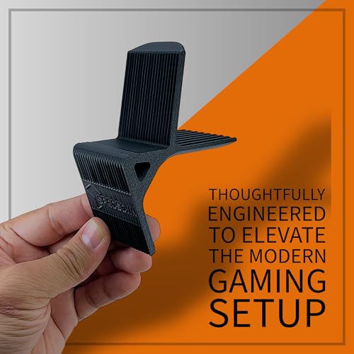Image of Hexa Gaming Remote Control Holder Stand Universal Organizer for Gaming Room Desk Decor | Compatible with All Gaming Remotes | Superior-Grade ABS (Black, Pack Of 2)