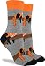 Good Luck Sock Women's Red Panda Crew Socks - Grey, Adult Shoe Size 5-9
