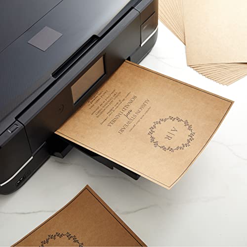 50 Sheets Of Brown Kraft Paper Or Wedding, Party Invitations, Announcements, Drawing, Diy Projects, Arts And Crafts, Scrapbooking, Letter Size, 176Gsm (8.5 X 11 Inches) #TOP4