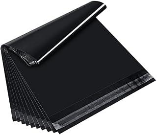 Anstore 60 pcs Large mailing Bags 12 x 16 Inch Black Plastic Mailing Postal Bags Self Seal Packing Packaging Postage Mail Sacks Envelopes Poly Mailers -300 x 400mm