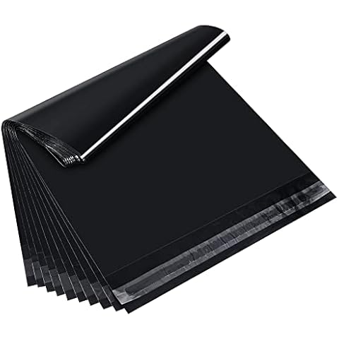 Anstore 60 pcs Large mailing Bags 12 x 16 Inch Black Plastic Mailing Postal Bags Self Seal Packing Packaging Postage Mail Sacks Envelopes Poly Mailers -300 x 400mm Cover