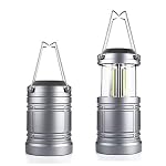 2 Pack Camping Lantern 500 Lumens Collapsible Portable LED Lantern for Emergency, Hurricane, Storms, Outage