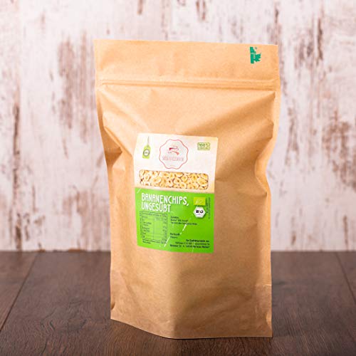 süssundclever.de® | Bio Bananenchips | ungesüßt | 700 g | mit Kokosöl | hochwertiges Naturprodukt | plastikfrei und ökologisch-nachhaltig abgepackt