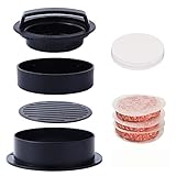 maquina hamburguesas manual 🍔 Regalo adicional: 100 empanadas para hamburguesas, albóndigas. El papel redondo evita que las hamburguesas se peguen.