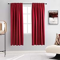 DONREN - Cortinas Opacas Rojas para Festivales de Navidad, Juego