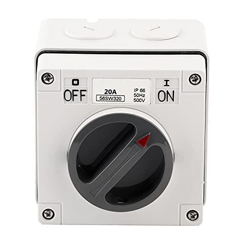 Outdoor Waterproof Switch Socket, Dustproof Switch, Buttons Indicators, Reliable for Home Office (3P20A)