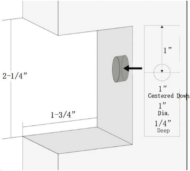 Miniatura 2 de HOME MASTER HARDWARE Cerradura de puerta de bolsillo de privacidad con tirador, reemplazo de cerraduras de puerta corredera antiguascerradura de