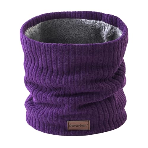 Onvavient Schal Herren Winter, Winter Halsschlauch Ski, Schlauchschal Halstuch Halswärmer Gesichtsschal Fleece Loop Schal Männer Frauen Warm Dick Loopschal Nackenwärmer