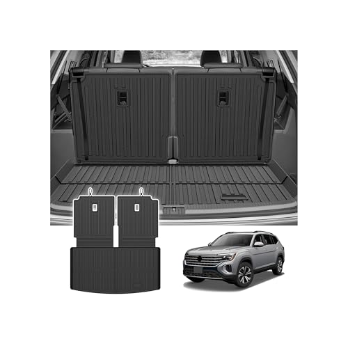 Cargo Liner for VW Volkswagen Atlas 2018-2025 2026 (Not for Cross Sport), All Weather Cargo Mats for Atlas Accessories, Heavy Duty TPE Trunk Mat, Car Accessories