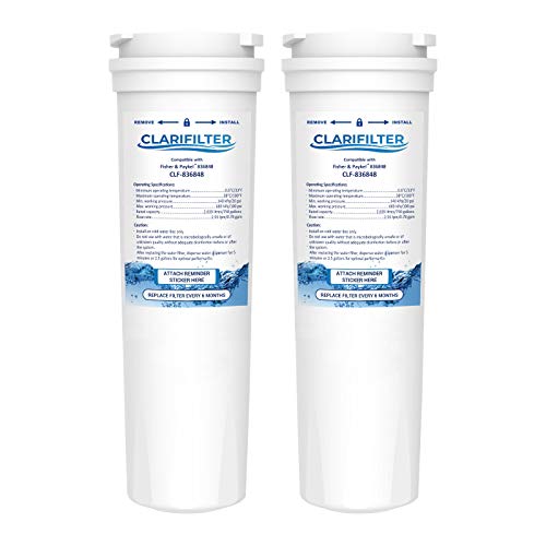 Clarifilter 836848 Fridge Water Filter Cartridge compatible with Fisher Paykel 836848 836860 E522BRXFDU E404BRXFDU Admiral Maytag Amana Clean n Clear 67003662 RO185014 RO185011 WF60 C2 2 Clarifilter 836848 Fridge Water Filter Cartridge compatible with Fisher Paykel 836848 836860 E522BRXFDU E404BRXFDU Admiral Maytag Amana Clean n Clear 67003662 RO185014 RO185011 WF60 C2 2