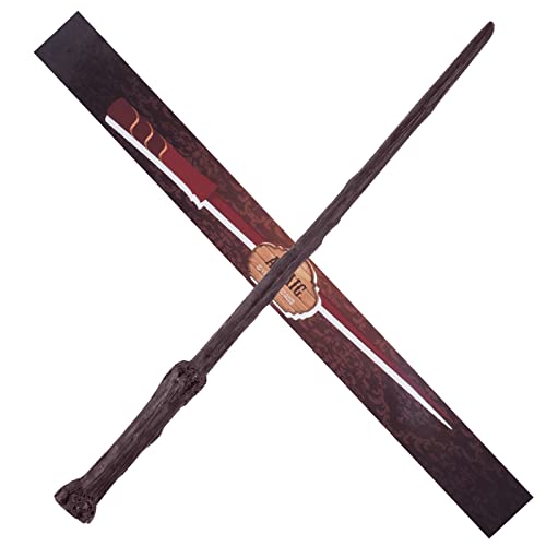 Aomig Bacchetta Magic, Mago Bacchetta con Luce e Suono,Bacchetta Magica in Plastica Magic Giocattolo per Bambini, Cosplay Props Costume da Festa Accessorio, Singolo (Resina-Marrone)