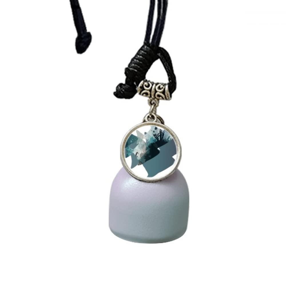 Colgante de coche medusa marina con campana decorativa zen