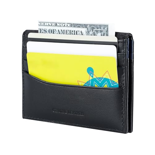 Tommy Hilfiger Men's Slim Front Pocket Card Case Wallet with ID Window, Blue/Black Reversible, One Size, Leather Slim Front Pocket Wallet by Tommy Hilfiger - Image 5