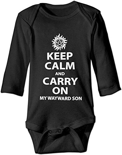 Image of Supernatural Keep Calm and Carry On My Wayward Son Baby Tiny Rompers Jumpsuit