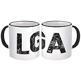 USA LaGuardia Airport New York LGA : Gift Mug Airline Travel Pilot AIRPORT - White w/Black Handle