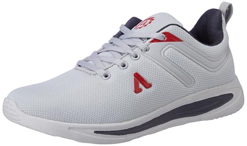 Aqualite Men Sylvester Shoes, L.Grey Maroon, 9 UK/India