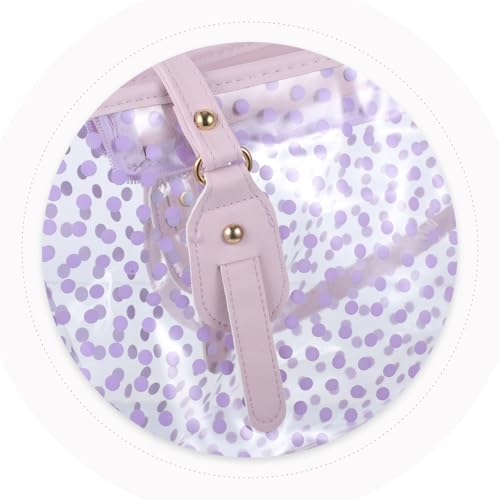 TENDYCOCO Jelly Beach Bag Tote for Women with Zipper Summer Beach Bags Clear Tote4