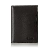 TUMI - Delta L-Fold Wallet with RFID Lock - Slim Bifold Leather Wallet - ID Window & Card Slots - Premium Gift Box - 4" x 3" - Black