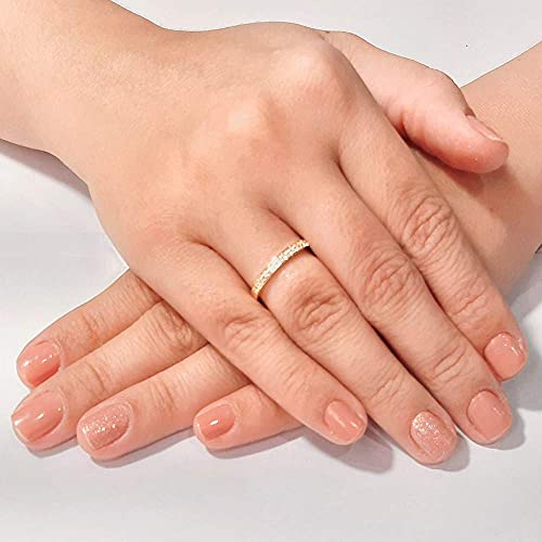 Anel Aparador Folheado A Ouro 18K Com 15 Pedras