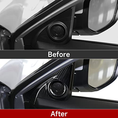 Image of Car A Pillar Speaker Cover Decals for Honda Civic 2016 2017 2018 2019 2020 2021 10th Gen Accessories ABS Carbon Fiber Interior Stickers