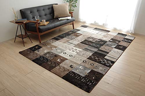 イケヒコ ラグ カーペット マット トルコ製 輸入ラグ ウィルトン織 フォリア 約133×190cm ベージュ #2340359