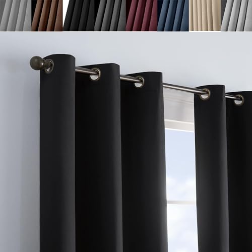 Rideau occultant anti-froid 110x135 cm avec doublure noire opaque - 2