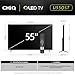 CHIQ U55QST 55 Zoll (140 cm) 4K UHD QLED Smart Google TV mit HDR10, ALLM & VRR, MEMC, Sprachsteuerung, Ultra-dünnem Metal-Design, Dolby Audio, 2.4G/5G WLAN