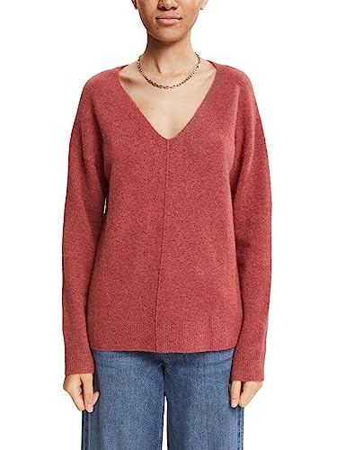 ESPRIT Damen 992ee1i350 Pullover, Terracotta, XL EU