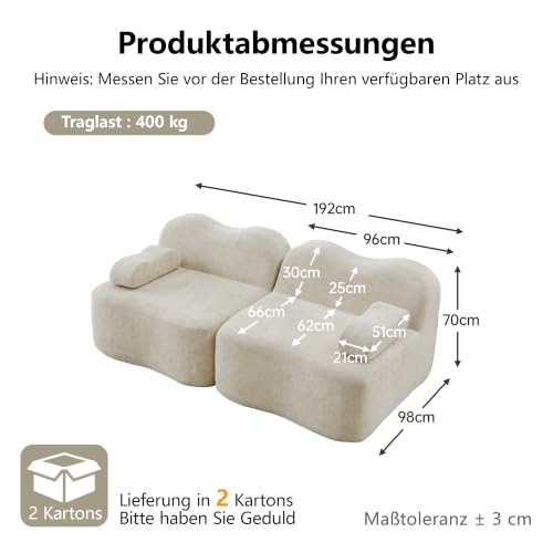 Sofá modular de 2 plazas sin boneless que elimina la rigidez con cojín profundo 3