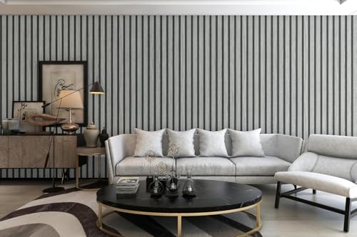 Image of Peel and Stick Wood Grating Stripe Wallpaper Self Adhesive Faux Wood Contact Paper PVC Vinyl Waterproof Removable Wall Paper for Home Decor (45x300cm, Wood D)