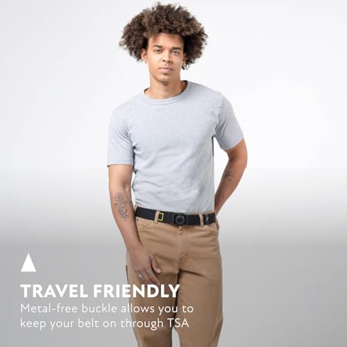 Image of Arcade Belts A2 National Geographic Unisex Adventure Belt, Heavy Duty Stretch, Metal Free Buckle