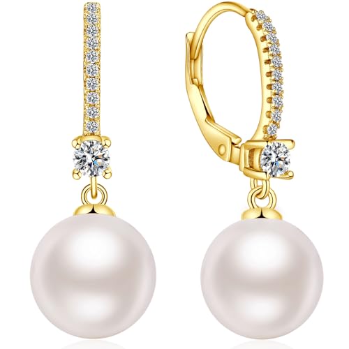 Boucles D'Oreilles Femme Or, Boucle D'Oreille Perle Or, Bijoux Femme, Boucles D Oreilles Perles Pendantes