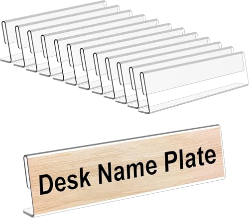 卓上ネームプレート カードスタンド L型 透明アクリル製 12個セット 名札 立て 名札スタンド カード立て ディスプレイスタンド ネームナンバープレートホルダー プライスカード 値札 ネームカード popスタンド 飲食店 オフィス ビジネス 会議室 教室用 20x5cm desk name plate
