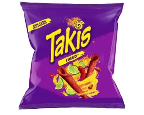 Takis Fuego Barcel - Tortillas Fritas de Maiz Sabor Chile y Limón, 70g