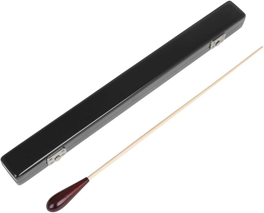 Maple Handle Wooden Handle Music Baton, Orchestra Music Conducting Baton, Black Maple Box, For Storage Musical Accessory Baton (Baton+Wooden Box)