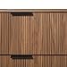 Walker Edison Mid-Century 3-Drawer Chest with Reeded Drawer Fronts, 35 ⅜ Inch, Mocha