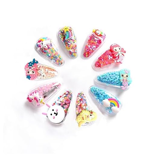 TANLOMY Grampos de cabelo Sparkle Girl, kit de 10 presilhas para meninas pequenas, conjunto de acessórios de cabelo infantis com glitter para uso diário ou festas