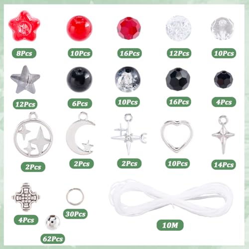 Kit fabrication bijoux Halloween : 6 bracelets gothiques perles et breloques