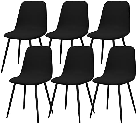 Leorate Dining Chair Covers Retro Shell Chair Slipcovers Leisure Reception Seat Cover Stretch Lounge Corner Chair Protector for Kitchen Party Banquet Club Home Decor Color5899 Pack of 4