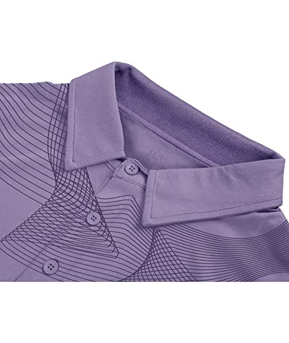 Zity Golf Polo Shirts For Men Short Sleeve Athletic Tennis T-Shirt 035-8-Purple 2Xl #TOP3