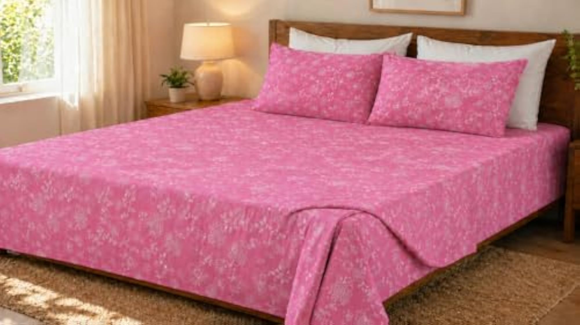 Microfiber Flat Bedsheet for Single Bed, Ultra Soft & Wrinkle Free