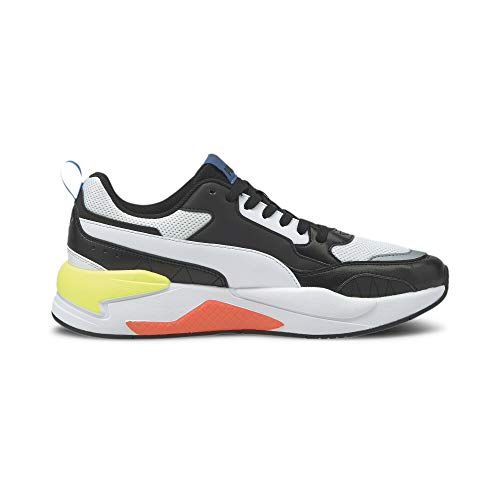PUMA Puma Unisex Low-Top Trainers Sneaker, Black White Star Sapphire Soft Fluo Yellow, 8.5 US Men