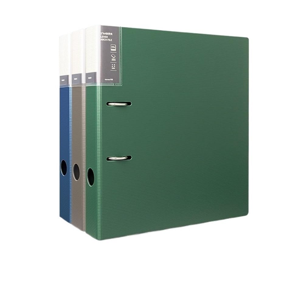 Organizador de carpetas Carpeta perforada A4 de 2 agujeros, hoja datos, carpeta almacenamiento archivo desmontable, 3 unidades(Multi-colored)