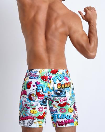 Bang Men's Swimwear - Flex Boardshorts - Ajdustable Fit Long Above-Knee Cut Stretch Quick Dry Surf3